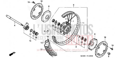 ROUE AVANT XL650V5 de 2005